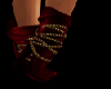 Chained gold boots