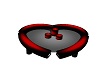 Black Red Heart Table