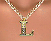 L Letter Necklace (gold)