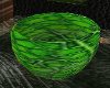 Green Cracked Glass Bowl