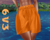 6v3| Orange Satin Shorts