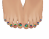 Rainbow Glitter Toes