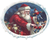 Santa in a snow circle