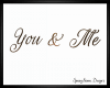 You & Me Gold Wall Art