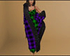 Purple Fur Robe Plaid F