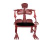 ani. red/blk skel chair