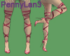 Strappy PF boots Pink