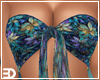 Teal Floral Tie Top