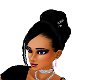! black rose bride hair