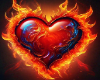 Fire flaming heart bg