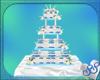 blue&white wedding cake