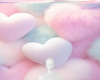 Fuzzy hearts background