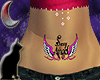 Sexy angel belly tattoo