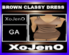 BROWN CLASSY DRESS