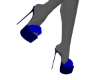 VF furry heels hot blue