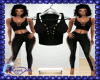 *D* Black Button Top