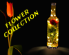 bottle lamp flower roses