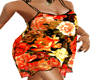 Mult-Orange Flower dress