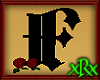 Gothic Letter F Roses