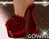 Fur Shoes . Red