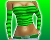 Green Striped Busty Top
