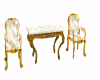 beige satin chair w/tb