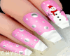 C~Pink Snowman Nails
