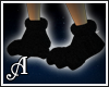 Plush Paw Slippers Black