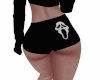 Ghost Face Shorts Black