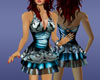 Blue swirl club dress