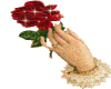ONE HAND WITH ROSE
