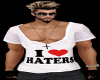 Haters  Wide Neck shirt