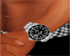 silver male watch