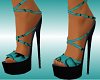 Teal Strappy Heels