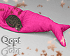 Deep Pink Pillow Cat