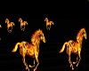 Light Circle Horses Fire