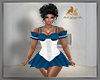 Corset Dress Blue and wh
