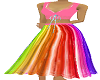 skirt & top rainbow & pi