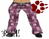 (M) Pink Patchwork Jeans