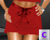 Red Jean Skirt 