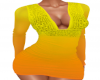 Mini Dress Yellow Ombre