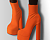 Orange Platform Boots