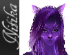 Purple Heart Cat Ears