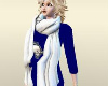 AD sweater scarf bl&wh