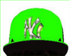 Ny Hat Green N Black