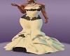 cream gown brown lace A