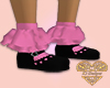 Black shoes w/ pink sock
