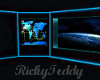 Space room Neon  blue