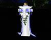 Blue Lace Pillar Candle