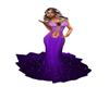 Purple Mermaid Gown